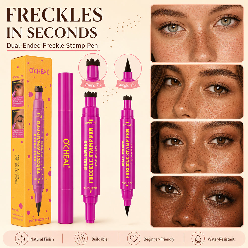 Orokuna® 3-in-1 Waterproof Freckle Stamp Pen & Fine-Tip Liner