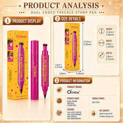 Orokuna® 3-in-1 Waterproof Freckle Stamp Pen & Fine-Tip Liner