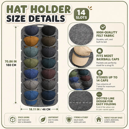 Orokuna® Door-Back Hat Organizer