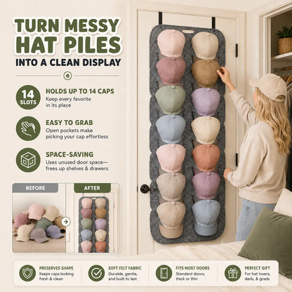 Orokuna® Door-Back Hat Organizer
