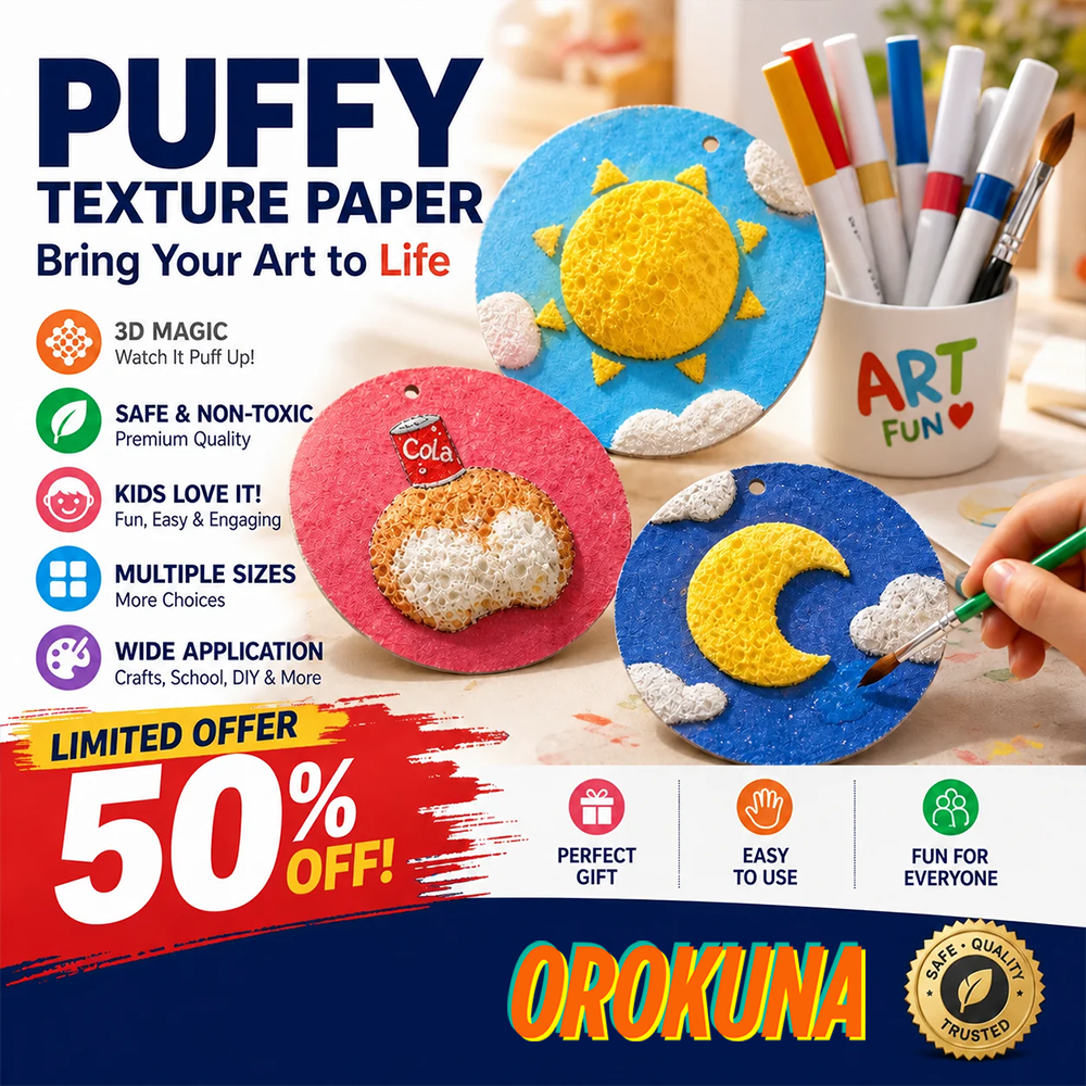 Enjoy 50% OFF for adding the second one | Orokuna® Puffy Magic Texture Paper