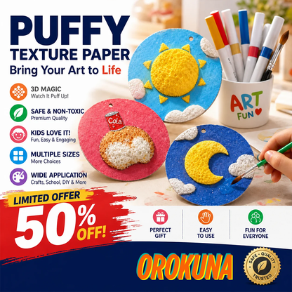 Enjoy 50% OFF for adding the second one | Orokuna® Puffy Magic Texture Paper