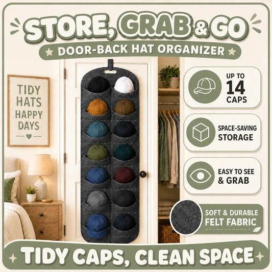 Orokuna® Door-Back Hat Organizer