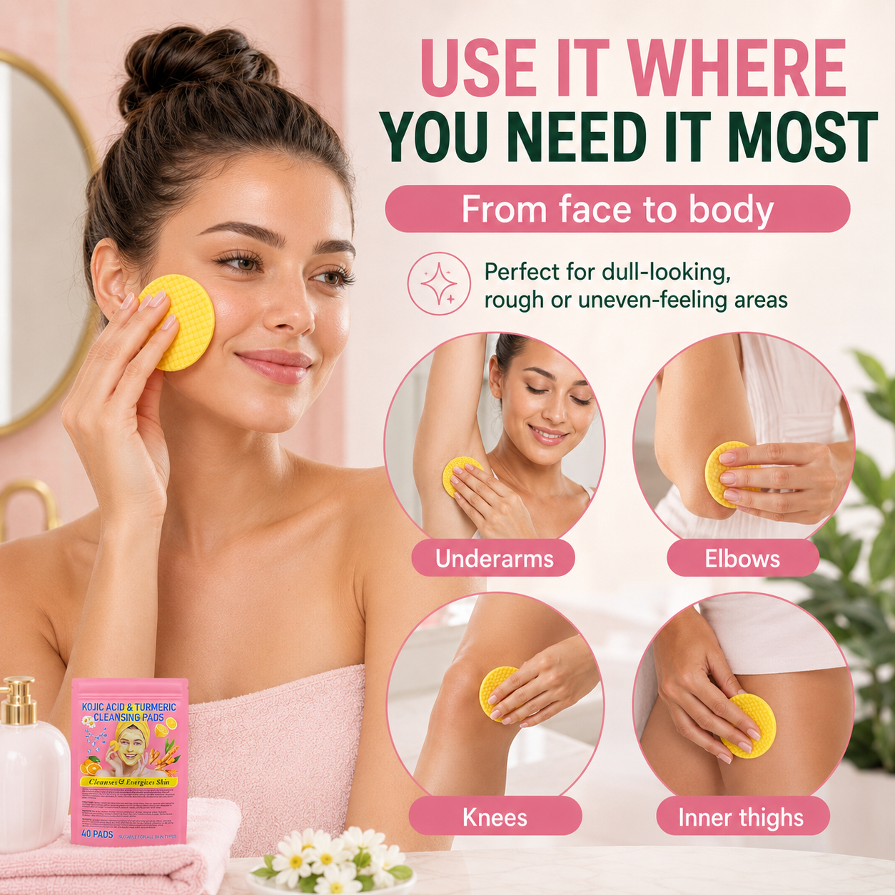Orokuna® Turmeric & Kojic Acid Cleansing Pads