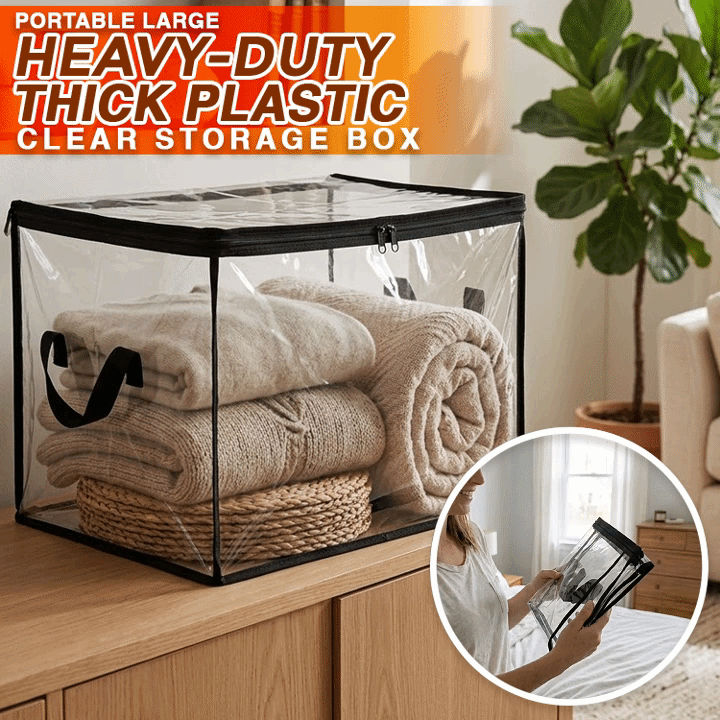 Orokuna® Portable Large Heavy-Duty Thick Plastic Clear Storage Box
