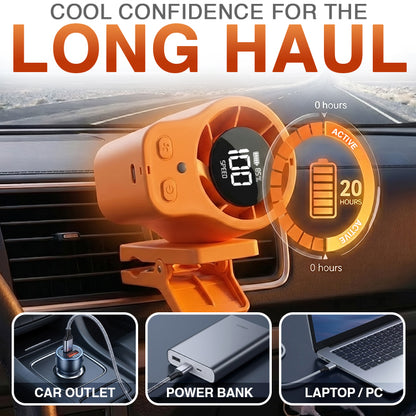 Orokuna® Hands-Free Personal Cooling Fan with LED Display