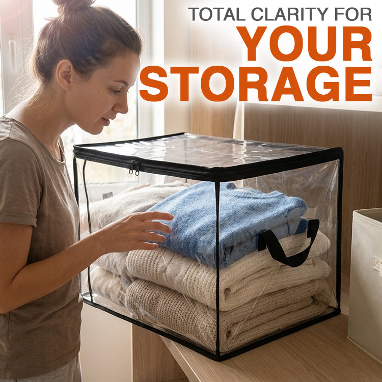 Orokuna® Portable Large Heavy-Duty Thick Plastic Clear Storage Box