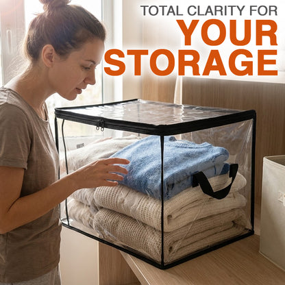 Orokuna® Portable Large Heavy-Duty Thick Plastic Clear Storage Box