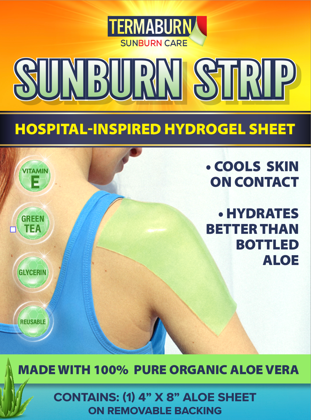 Orokuna® SunBurn Strip - Hydrogel Sheet