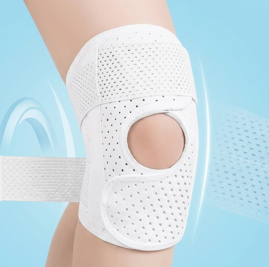 Vixnoracosh Adjustable Thin Sports Knee Support - Meniscus Protector & Patella Stabilizer for Jump Rope, Running & Biking - Breathable Knee Compression Sleeve for Men & Women (Joint Pain Relief)